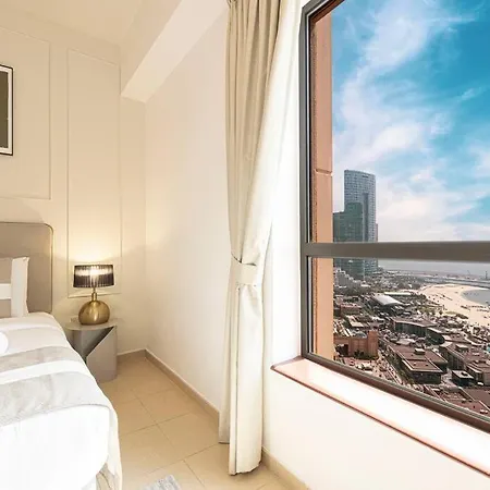 Dubai Eye & Sea View, 1-Min Walk To Jbr Beach, Luxurious Beach Retreat! Exterior photo